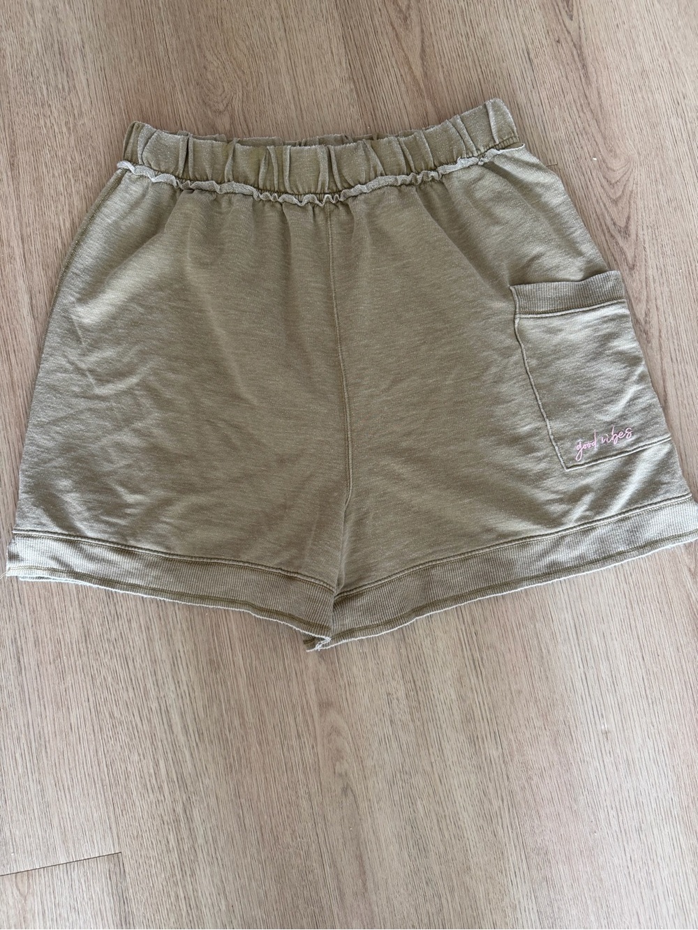 Free People Olive Athletic Shorts